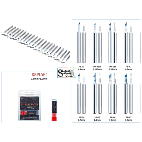 Dụng cụ mô hình DSPIAE Chisel kẻ tạo line 0.1 - 3.0MM knife cutter