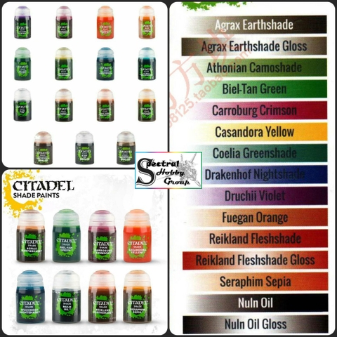 Sơn mô hình Citadel Shade color paint các màu
