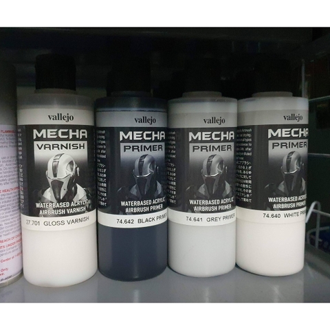 Sơn mô hình Vallejo Mecha Primer color White Grey Black