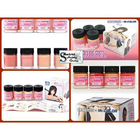 Sơn mô hình bộ màu da mr.hobby Skin Color Cutie Girls Figure Fresh Set CS551