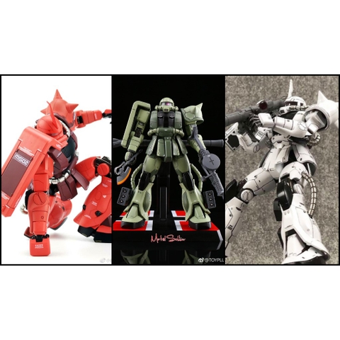 Mô hình Figure Metal Build MB 1/100 Zaku II Red Green White - Metal solider