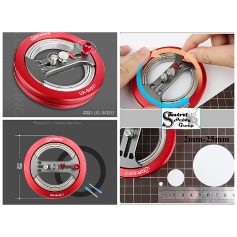 Dụng cụ cắt tròn 2-25mm USTAR Adjustment Circular Cutter Alloy Cutting and Delimiting UA94001
