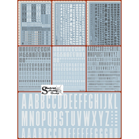 Decal nước dán mô hình Chữ số cảnh báo EVO DL number warning gold MG HG RG các loại