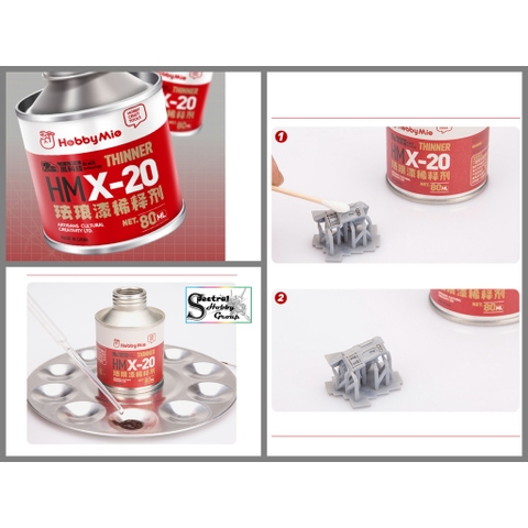 Dung môi pha sơn dầu Hobby MIO tẩy xóa panel line Enamel X-20 X20 80ml thinner paint