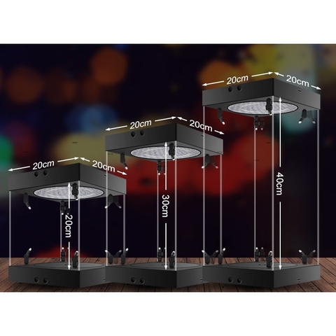 Hộp box mica bầy mô hình figure gundam - LED Spotlight Turntable Display Box