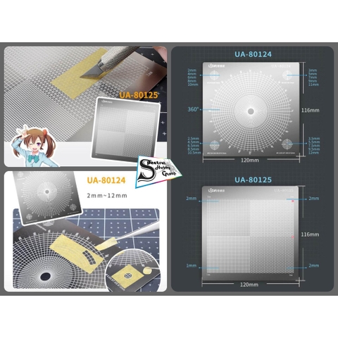 Dụng cụ USTAR bảng mẫu cắt masking template UA80124 80125 Metal Cover Tape Cutting Plate