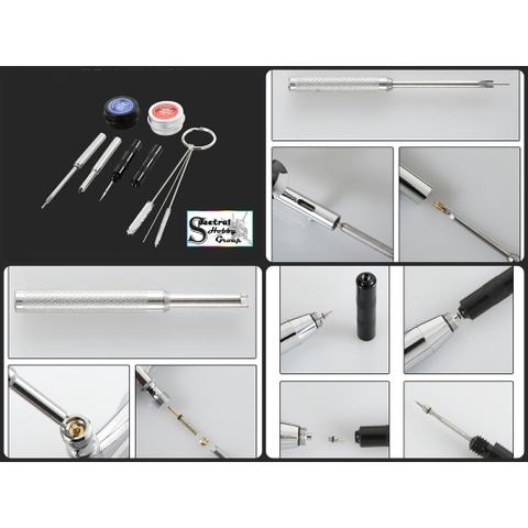 Bộ dụng cụ vệ sinh bảo dưỡng sửa chữa bút sơn airbrush pen cleaning maintenance tools