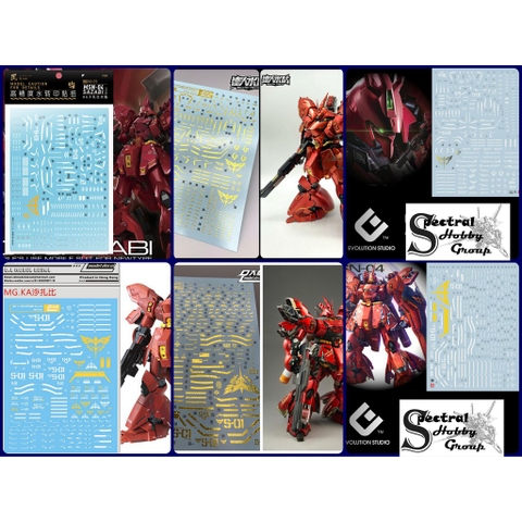 Decal nước dán mô hình SAZABI MG RG HG SD các loại Water sticker