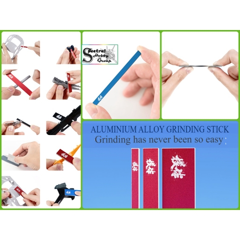 Dụng cụ Kẹp nhám Galaxy Bộ thanh tấm mài hợp kim nhôm Aluminium Alloy Grinding Stick