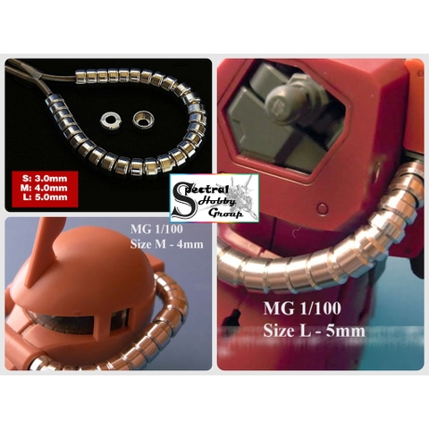 Phụ kiện độ mô hình ống dây năng lượng custom metal part HD seamless power tube type A zaku sinanju sazabi zeon