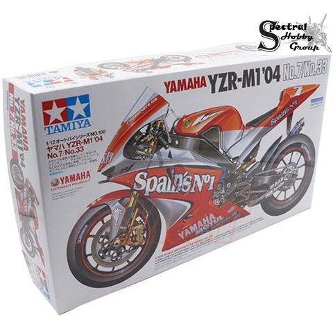 Mô hình lắp ráp Tamiya 1/12 Yamaha YZR-M1 04 No7/No.33 Motorcycle