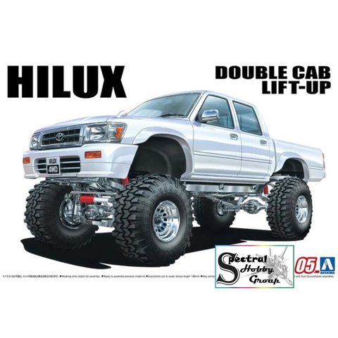 Mô hình lắp ráp ô tô Model Car The and sedans LN107 Toyota Hilux Pick up Double cab Lift up 1/24 Aoshima