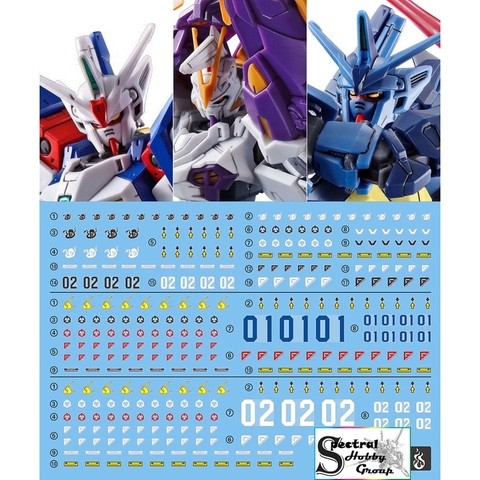 Decal nước dán mô hình HG HGAC Geminass 01 02 Aesculapius Gundam water sticker