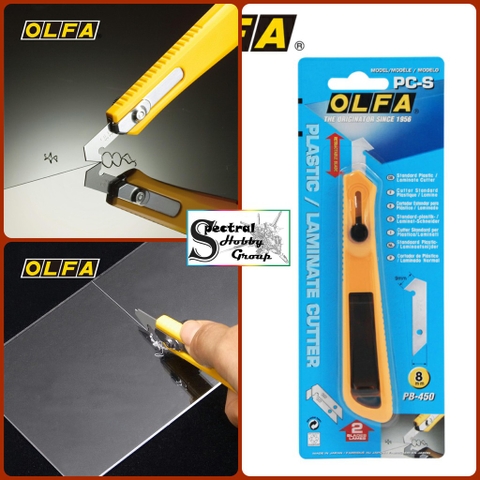 Dụng cụ mô hình kỹ thuật mỹ thuật dao dọc cắt mika clear các loại OLFA PC-S KNIFE