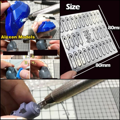 Dụng cụ mô hình ALEXEN HD AJ0049 mũi khoan bằng flat tròn Bottom pin drill