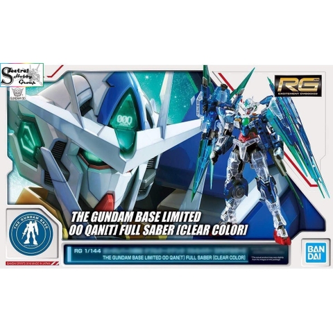 Mô hình lắp ráp RG 1/144 00 Qan[T] 00Q Full Saber Clear Color Gundam Base Bandai Limited