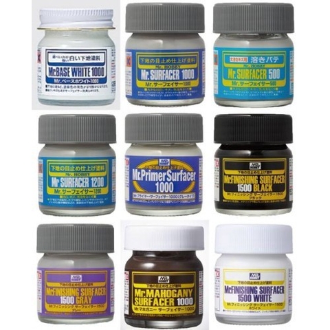 Sơn lót bề mặt primer Mr Surfacer metal resin và các vật liệu Mr.hobby
