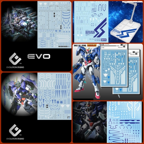 Decal nước dán mô hình Gundam XN 00 Raiser 7s Seven sword 00R 007S MB MG RG HG Water sticker