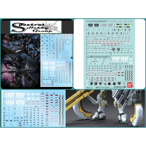 Decal nước dán mô hình Atlas Gundam Thunderbolt các loại Water sticker