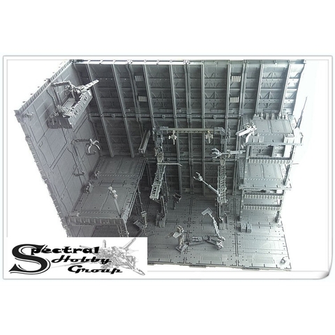 Mô hình sa bàn Domain base CG Set 18 bộ 4A+4B+1C+1D+1E+1F+3G+3H gundam Hangar