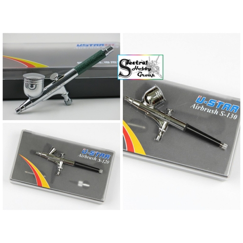 Bút sơn mô hình Airbrush Ustar s120 0.2mm s130 0.3mm s150 0.5mm U-star