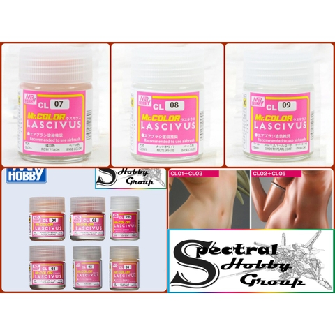 Sơn mô hình màu da figure skin color mr.hobby Lascivus CL01 ~ CL09 CL skintones series