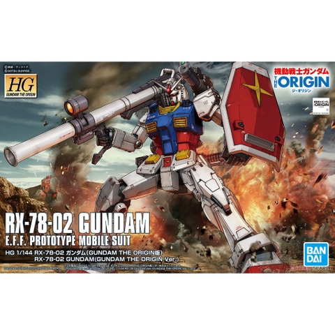 Mô hình lắp ghép HG 1/144 RX-78-02 Gundam Origin Ver GTO RX78 Bandai