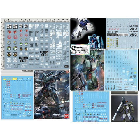 Decal nước dán mô hình MG RGM GM Sniper Jegan 79SC Logo các loại - Water Sticker