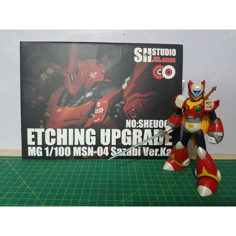 Miếng dán kim loại Decal metal Etching Upgrade cho MG Sazabi ver.ka  / GM sniper