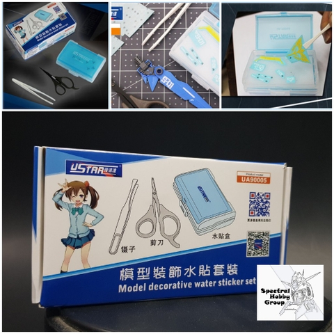Dụng cụ mô hình hỗ trợ dán decal nước USTAR UA-90005 Decorative Water Decal Sticker Set