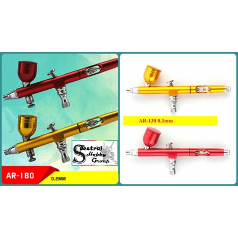 Bút sơn mô hình 0.2mm 0.3mm Spray Gun Double Action - AR130 AC130 AR180 Airbrush