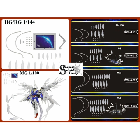 Đế giá đỡ Action base kèm EFFECT SERAPHIM FEATHER Wing Zero MG HG RG