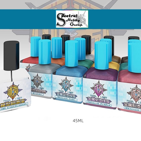 Sơn QW kẻ Panel line metallic color model Black silver gold metali red blue green cyan ...