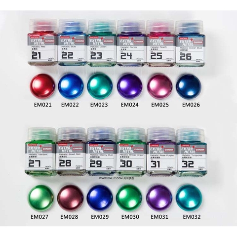 Sơn mô hình Extra Metal EM21-EM32 Metallic lacquer - Jumpwind