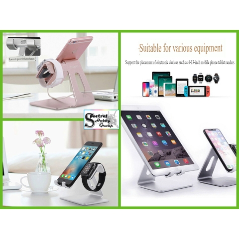 Giá Đỡ Điện Thoại Máy Tính Bảng Đồng hồ 2IN1 metal K2 KAERSI Iphone iWatch Charging Dock Stand