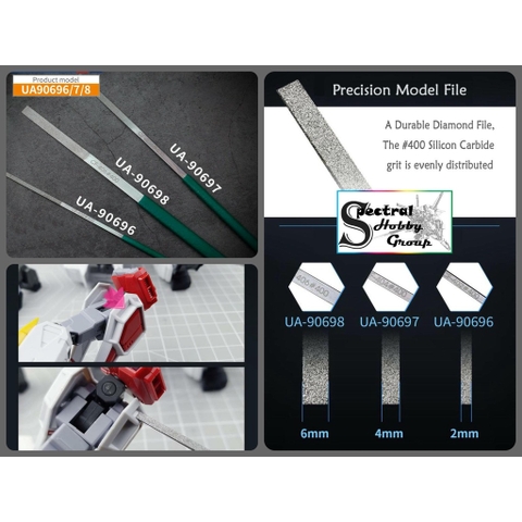 Dụng cụ USTAR nhám mài dũa siêu mỏng nhỏ cho mô hình UA90696-90698 Detail File Sanding Stick