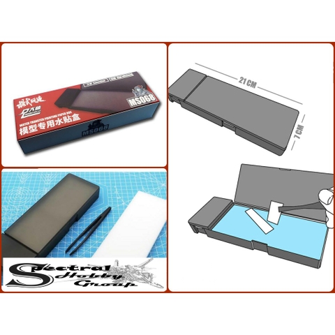Dụng cụ dán decal nước (kèm nhíp) water transfer printing paper box MS068 hobby tool