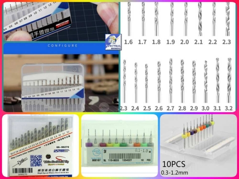 Bộ mũi khoan mini Ustar 0.2 - 3.2mm ua90260 90270 Vonfram tool hobby