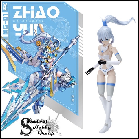 Mô hình nhựa lắp ghép Figure MG01 Zhao Yun MS General Pretty Armor Girl PA