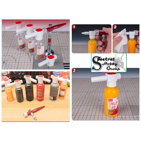 Bút sơn mô hình HM160 airbrush đa dụng kèm bình - Hobby Mio