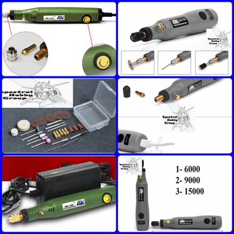 Dụng cụ mô hình Máy khoan mài cầm tay mini DM236 DM240 Grinder Set GUNAISI