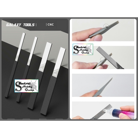 Dụng cụ nhám dũa Galaxy 2 mặt mài mịn chất lượng cao metal double sided grinding flat file fine/coarse T05F