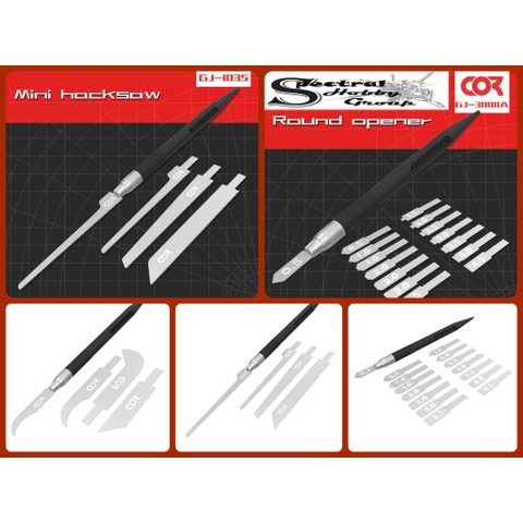 Dụng cụ Cormake khoan mũi bằng flat bottom / cưa tay mini Hacksaw GJ3008A GJ3005C GJ3005D tool