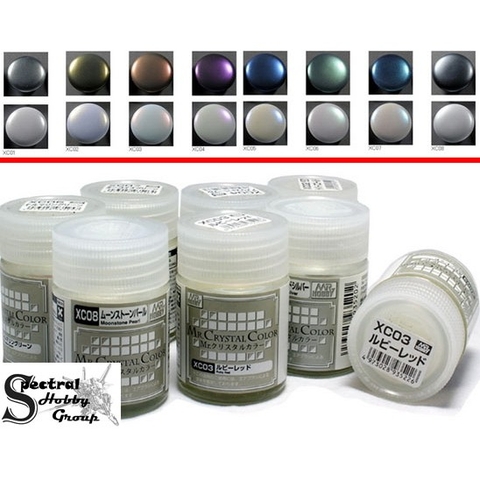 Sơn mô hình mr.Hobby Crytal Color lacquer paint XC 01 ~ 08 Pearl Color
