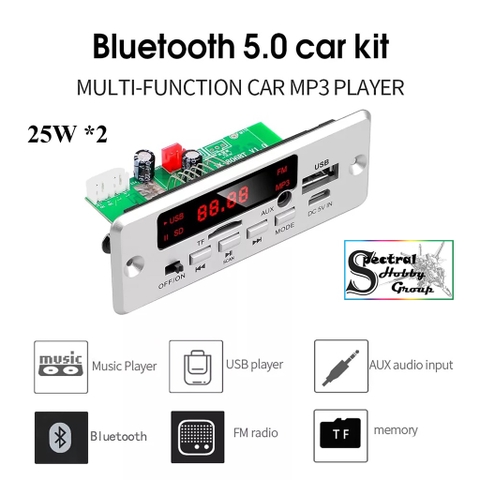 Mạch khuếch đại Giải Mã Âm Thanh Bluetooth 5.0 25W *2 Màn LCD 12V JX806BT Amplifier Bluetooth speaker