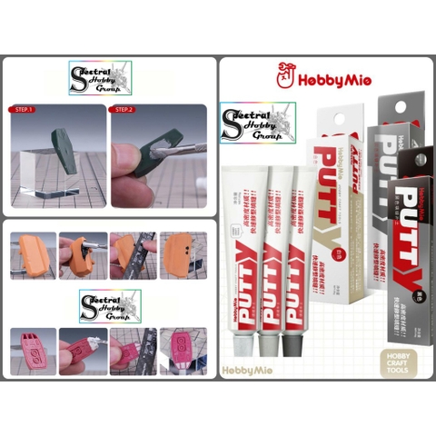 Dụng cụ Putty Hobby Mio trám sửa mô hình Filling Soil with Fine Density, High-Density, Quick-drying