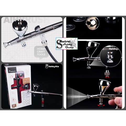 Dụng cụ bút sơn mô hình Hobby Mio HM331 0.3mm pen Double Action Airbrush