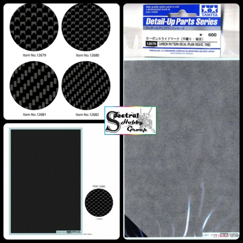Decal dán mô hình vân CARBON PATTERN Tamiya detail up Water Sticker