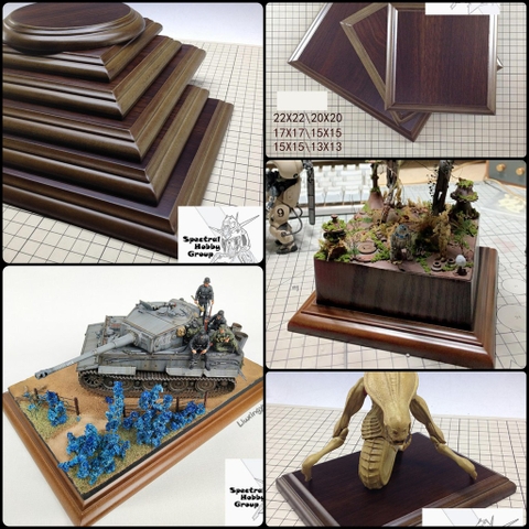 Khay đế gỗ trưng bày mô hình các cỡ size