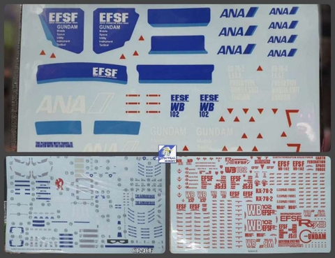 Decal nước dán mô hình 1/35 1/48 RX-78-2 RX78 G3 gundam các loại Water sticker